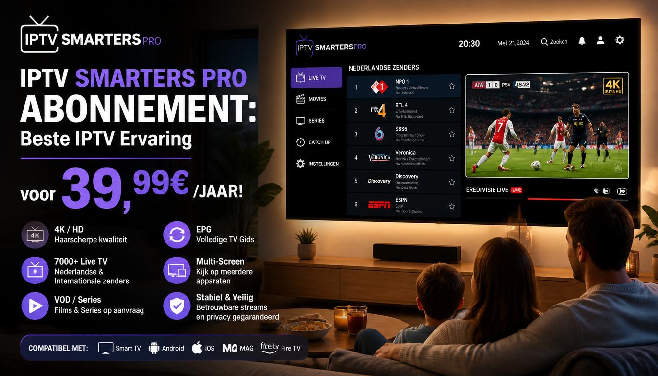 IPTV Smarters Pro: Beste voor 39,99€/Jaar!