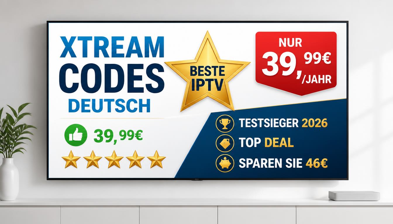 Xtream Codes Deutsch: Beste IPTV für 39,99€!