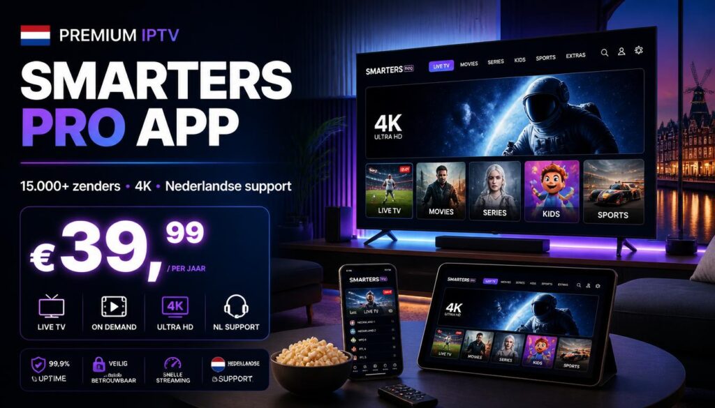 Smarters Pro App Kopen – 39,99€ Perfect Streamen