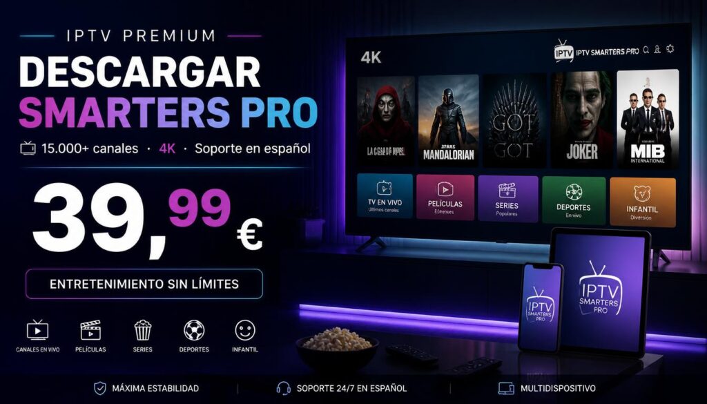 Descargar Smarters Pro 39,99€ – Empieza a Soñar