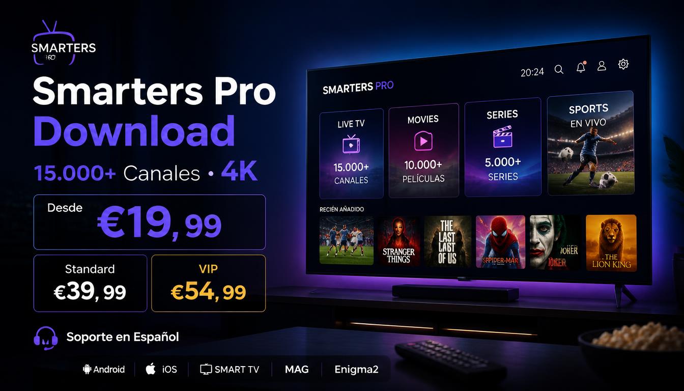 Smarters Pro Download – 39,99€ Magia del Stream
