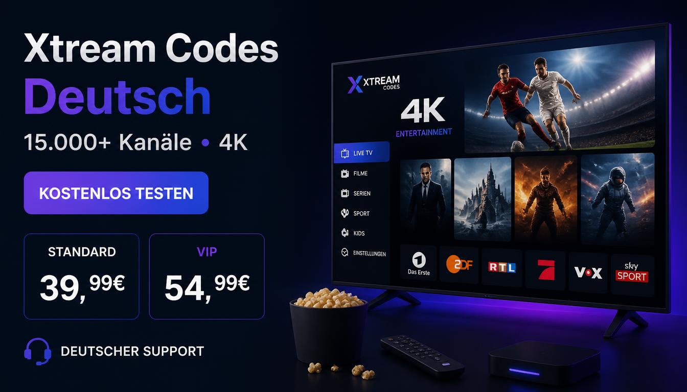 Xtream Codes Deutsch Kostenlos – 39,99€ Perfect Streamen