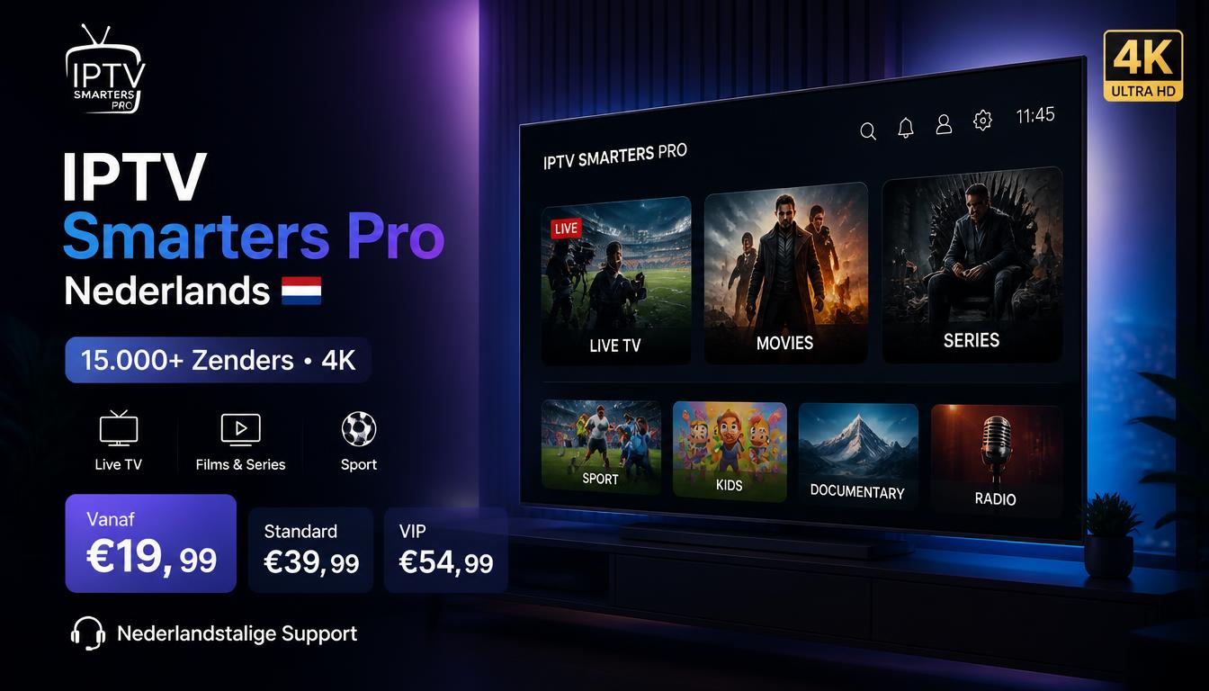 IPTV Smarters Pro Nederlands – 39,99€ Perfect Streamen