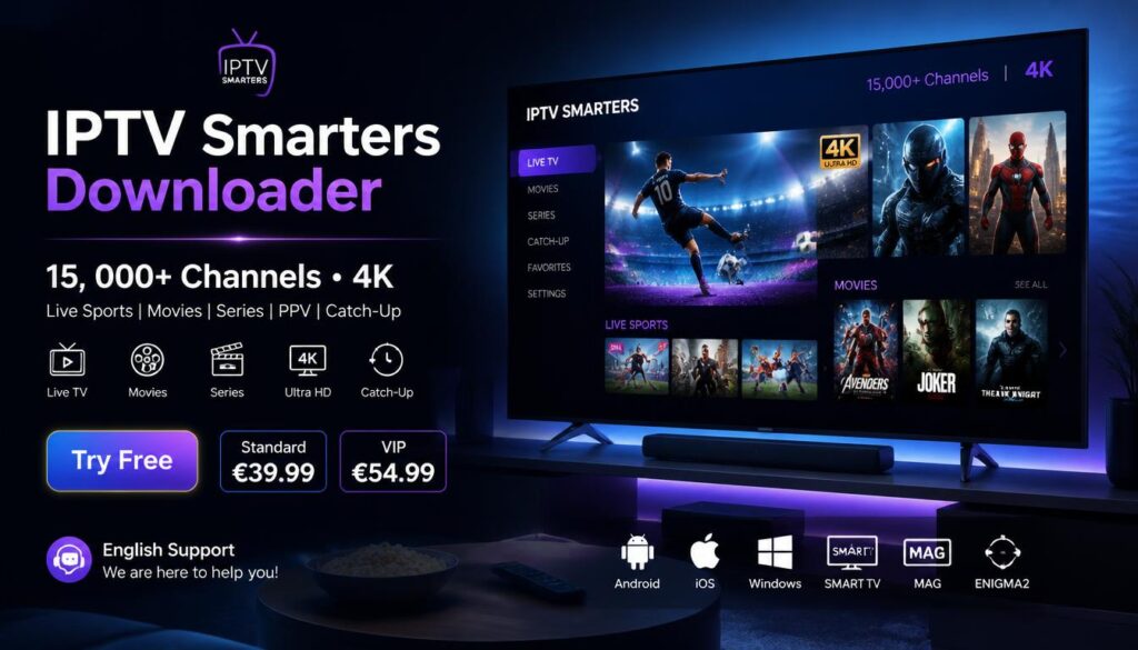 IPTV Smarters Downloader – Ultimate 4K €39.99