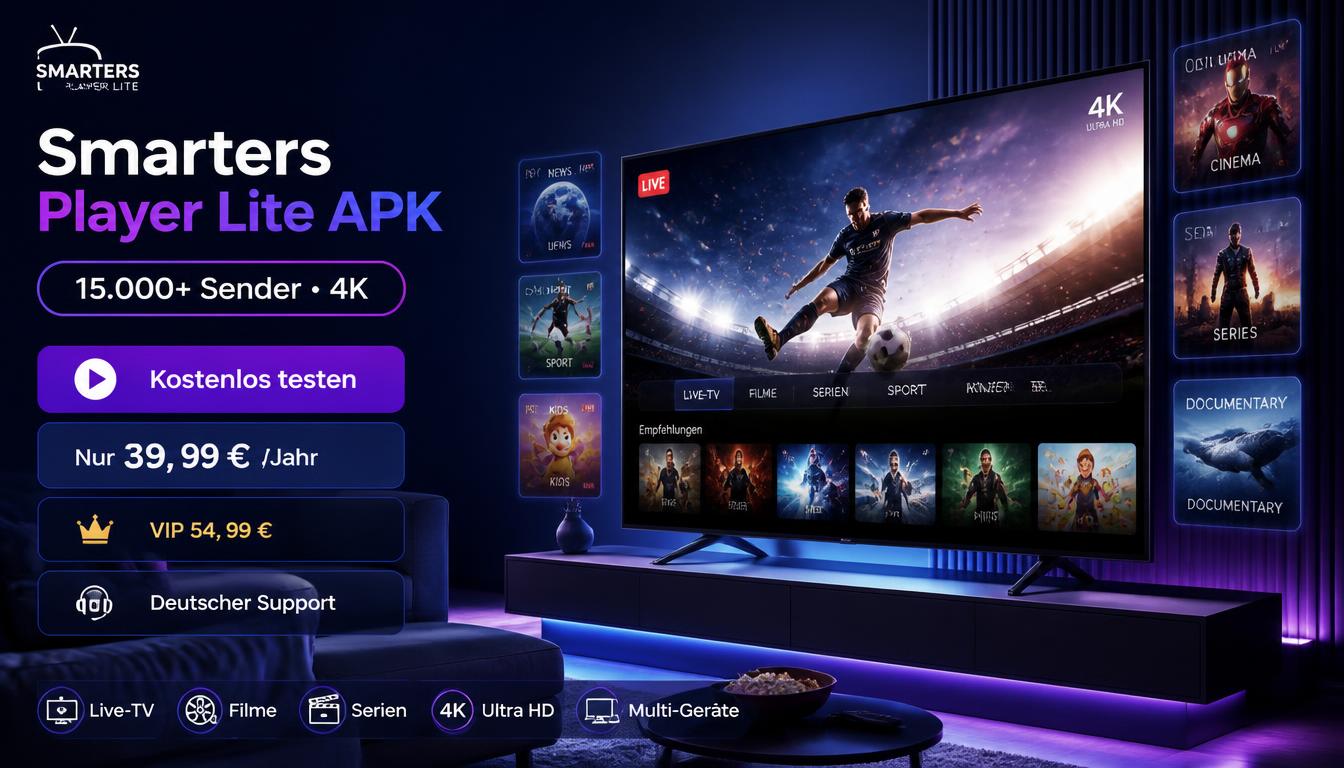 Smarters PRO APK – 4K für nur 39,99 €/Jahr