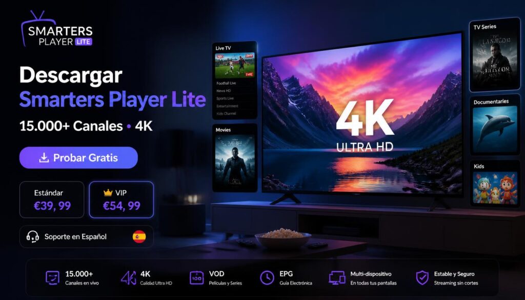 Descargar Smarters PRO – Desde €39,99/año